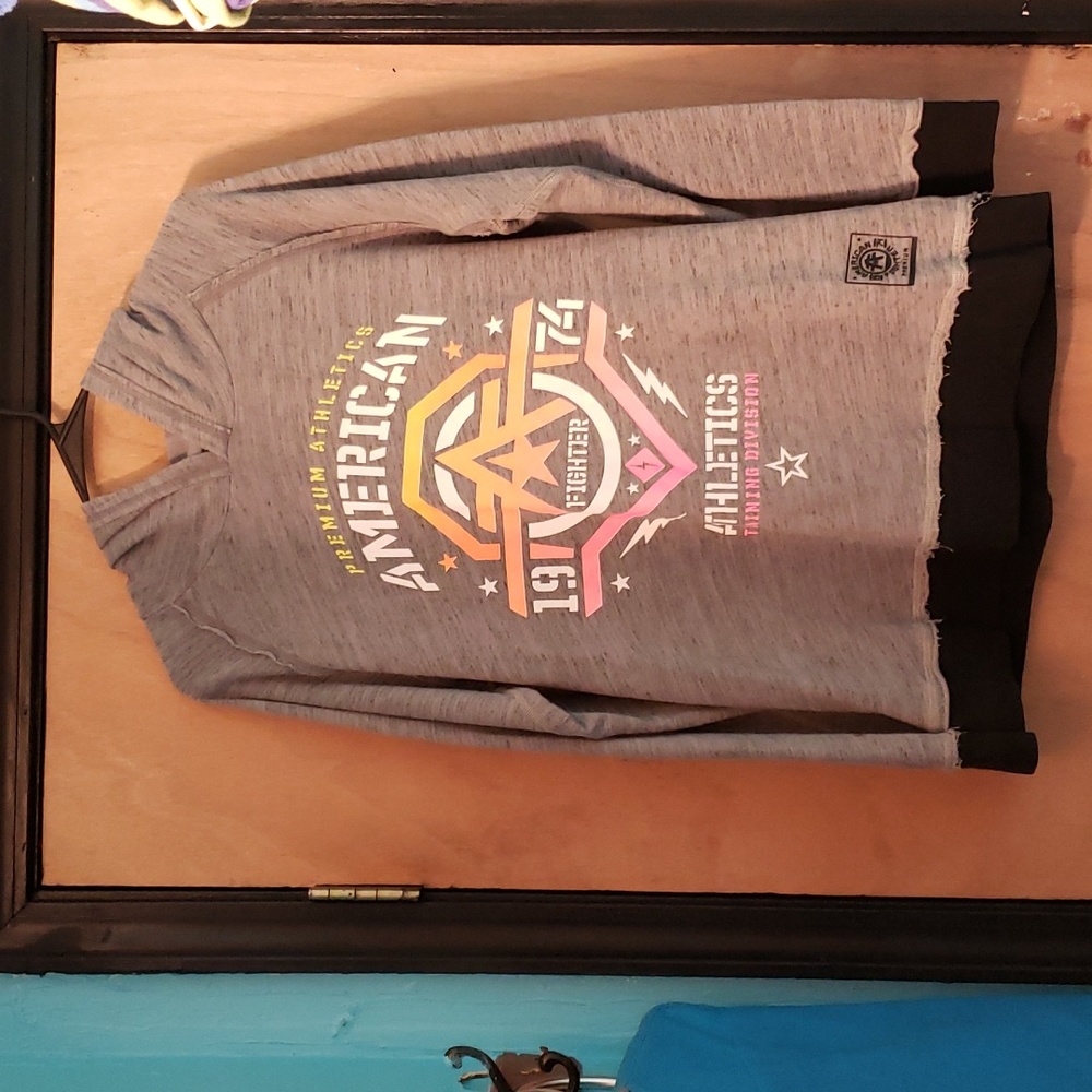 American fighter girl jacket. Pink and grey. xl